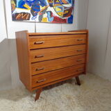 Scandinavian vintage dresser from the 60s teak feet compass