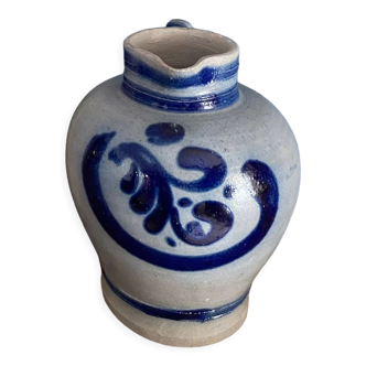 Blue stoneware jug from Alsace