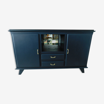 Midnight blue and black vintage sideboard