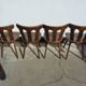 Lot of 4 wooden bistro chairs - 70s 80s 90s