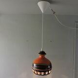 Vintage ceramic pendant lamp Fat Lava Germany 60s