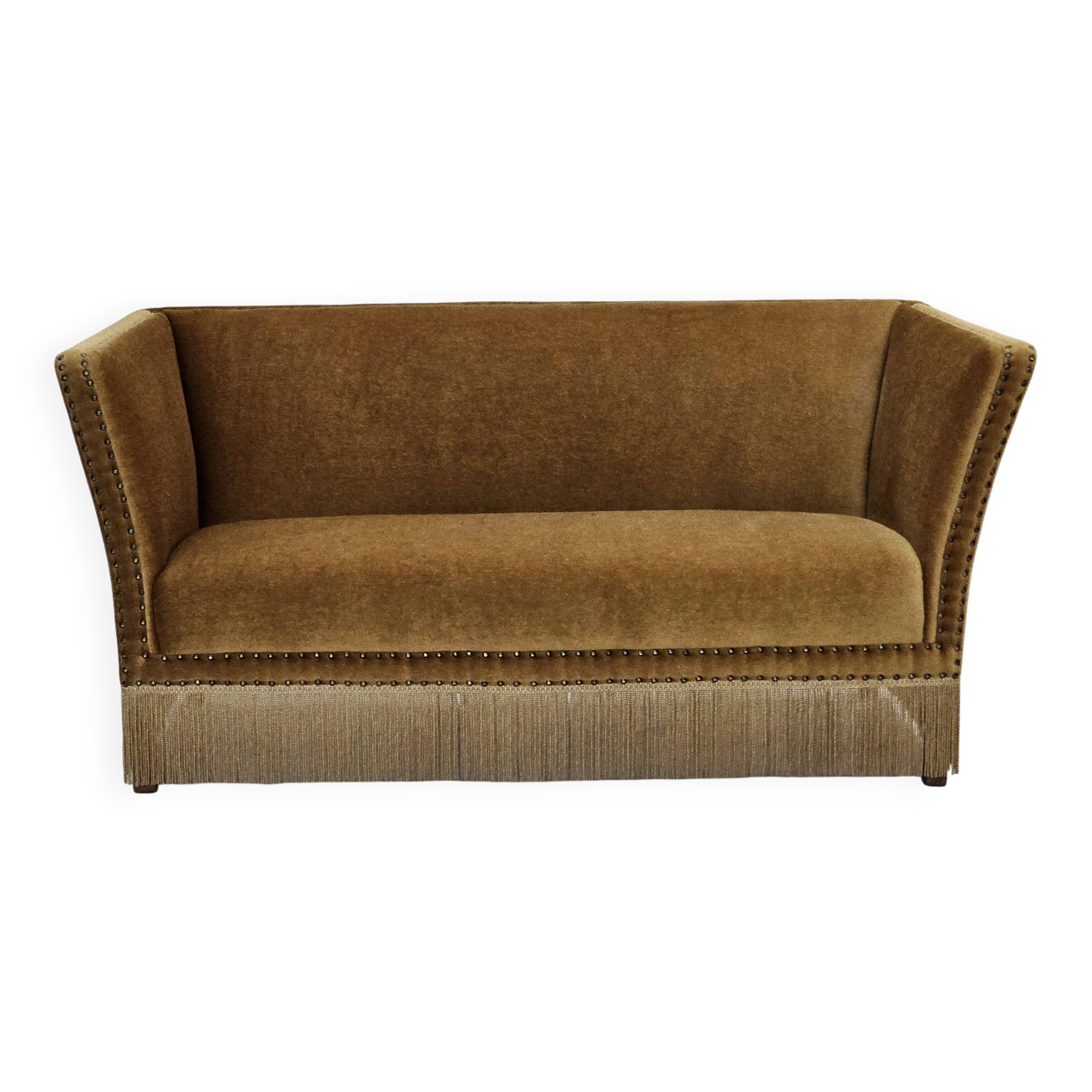 1960s, Danish 2 seater sofa, furniture velour, original condition.