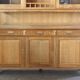 Vintage 1970 Danish Brutalist Light Oak Dining Cabinet, Henning Kjærnulf style