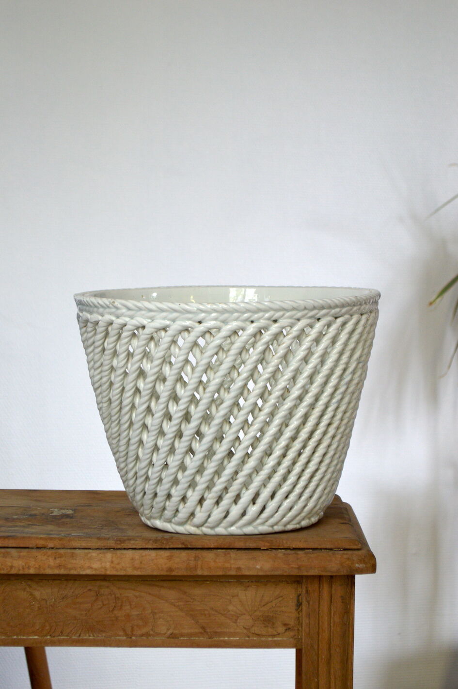 Vintage braided pot cover