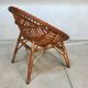 Easy Chair Hand-Woven in Wicker Rattan, Italy 1950s
