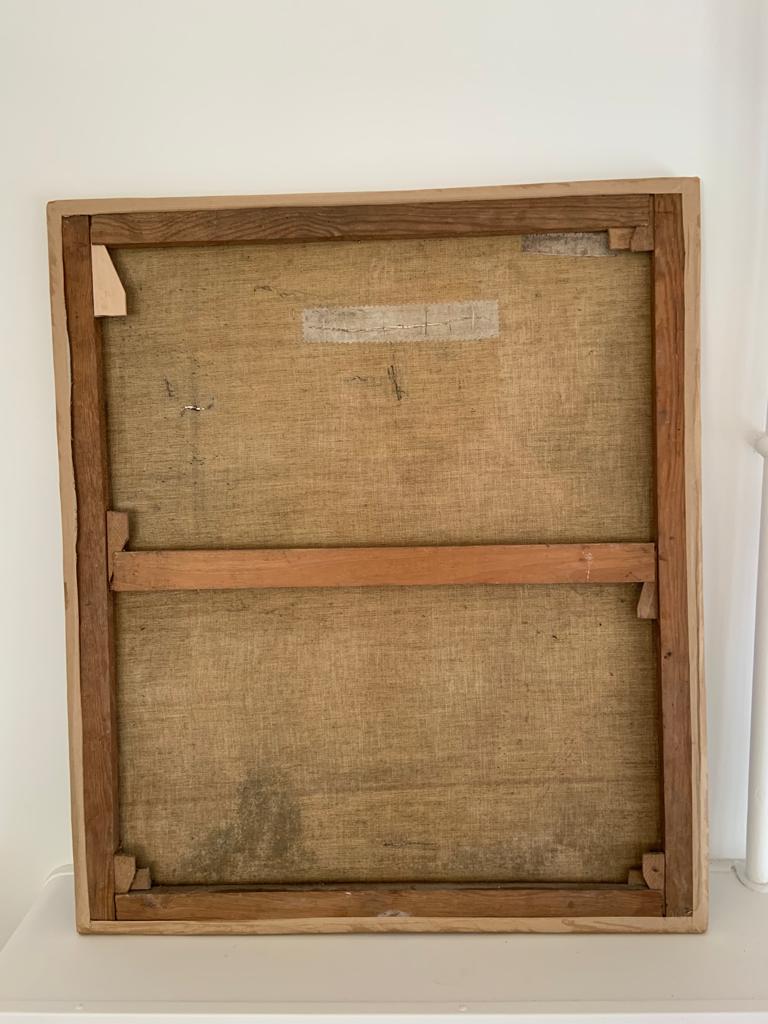 Cubist oil on canvas by Elisabeth Ronget