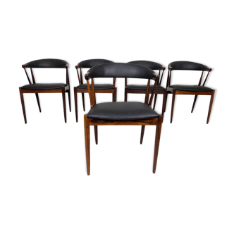 5 chaises en palissandres de Johannes Andersen 1960