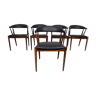 5 rosewood chairs by Johannes Andersen 1960