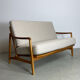 2seater sofa in oak by Tove & Edward Kindt-Larson
