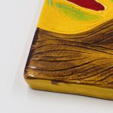 Square cheese board with knife Vallauris