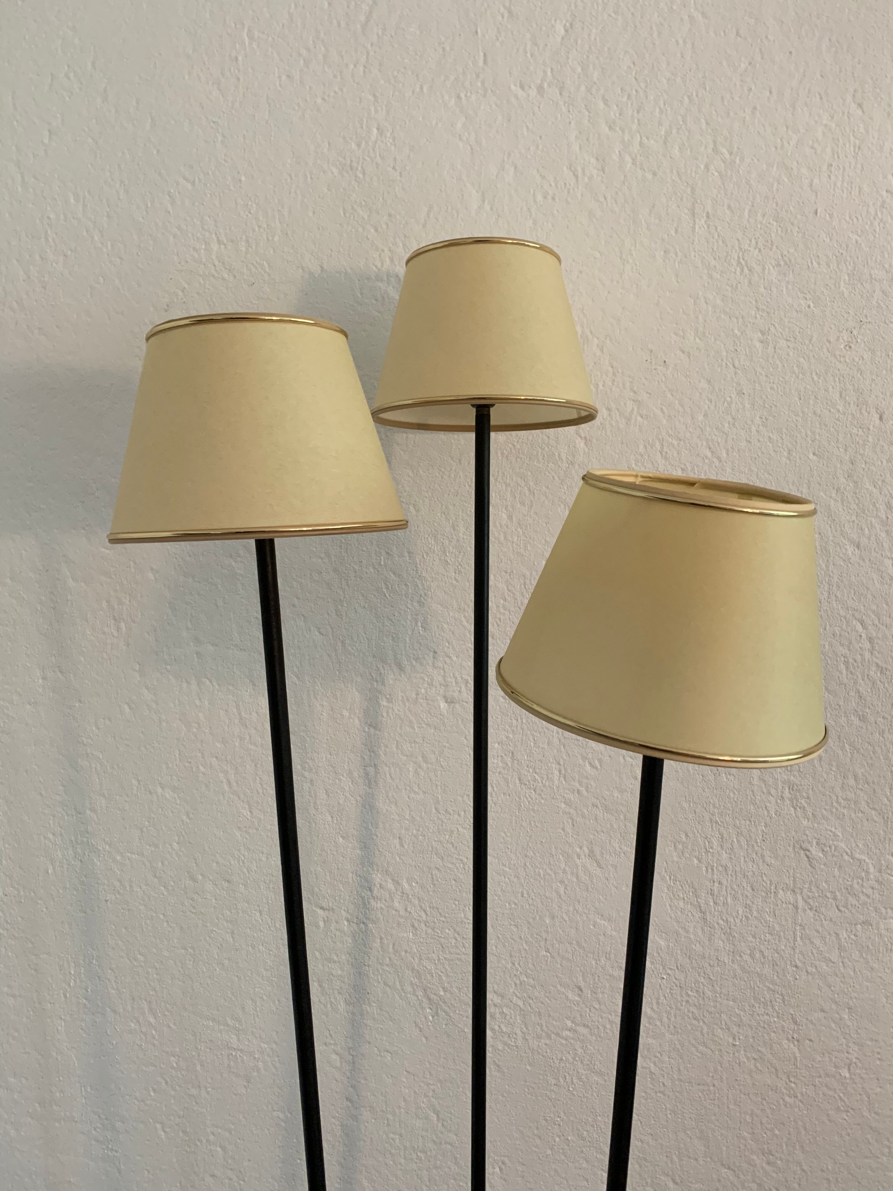 Tripod lamp 3 vintage arms 50s