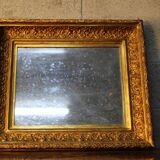 Antique,19th-century, gilt-framed wood wall mirror, Napoleon Ill