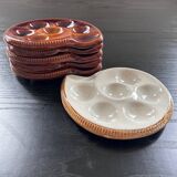 Lot de 6 assiettes à escargots