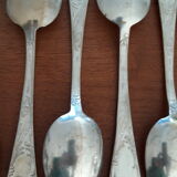 Set of silvered metal cutlery 1/1000th