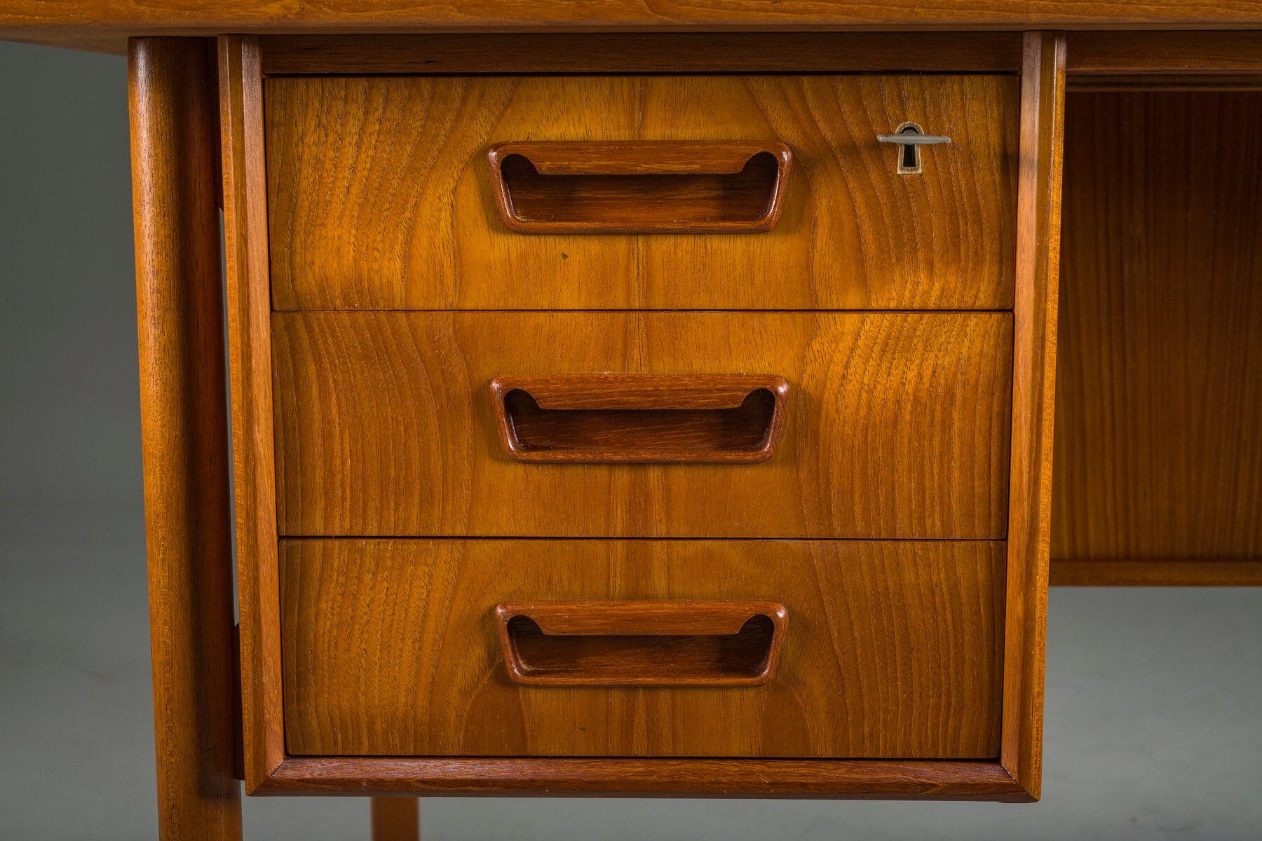 Mid-century Danish teak desk from Gunnar Nielsen Tibergaard, 1960s