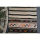1970s vintage Turkish hand-knotted wool cotton white runner rug 84x259