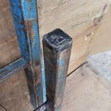 Old folding table in Burmese teak and steel