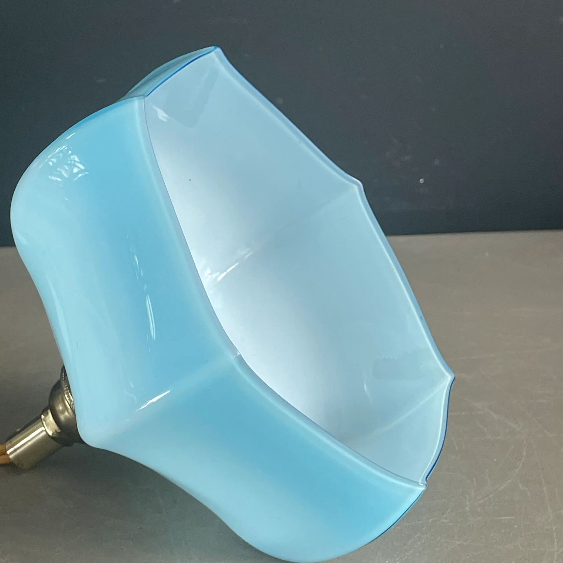 Blue glass lantern