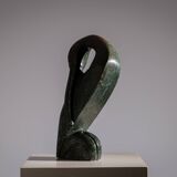 Shona bird sculpture in serpentine stone