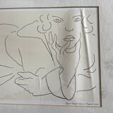Lithograph by Henri Matisse "Figure draped in a bathrobe" 1929
