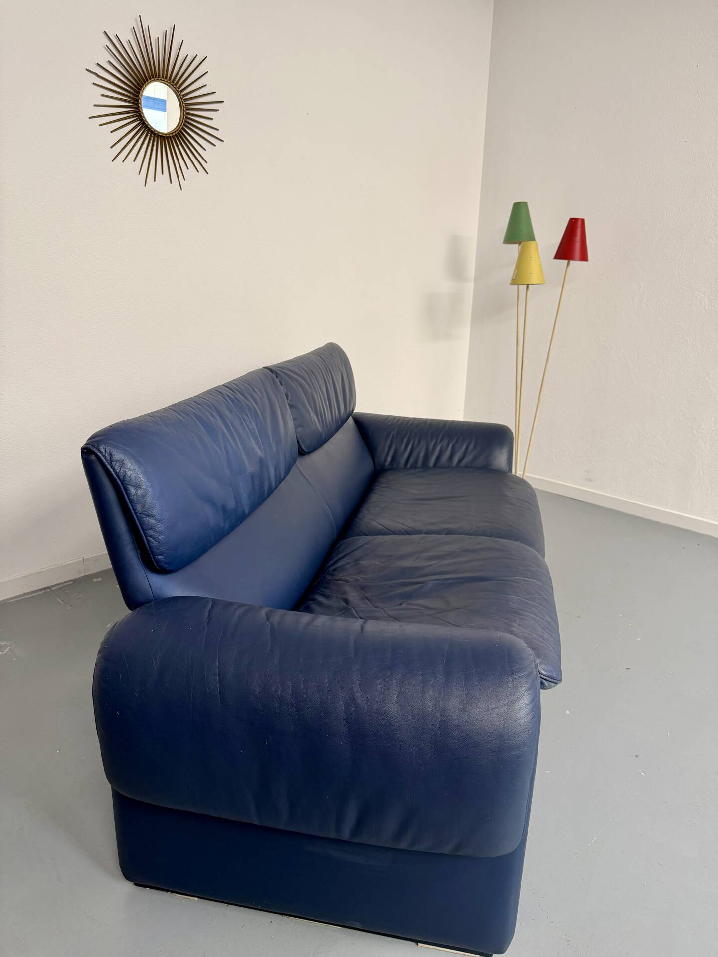 De Sede ds-2011 vintage leather sofa for 2/3 people, 1980s design.