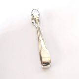 WMF vintage sugar tongs in silver-plated metal with crossed ribbon decoration.