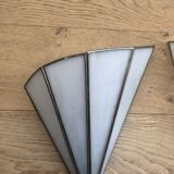 Pair of wall sconces in glass paste, handcrafted.