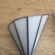 Pair of wall lights in glass paste, handmade.