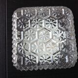 Structured /vintage square glass ceiling lamp 60s-70s