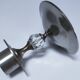Three vintage metal chrome glass candlesticks
