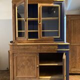 Buffet two body renovated, veneer in olive wood