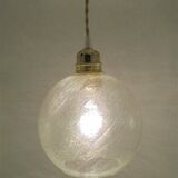 Bubbled glass pendant light