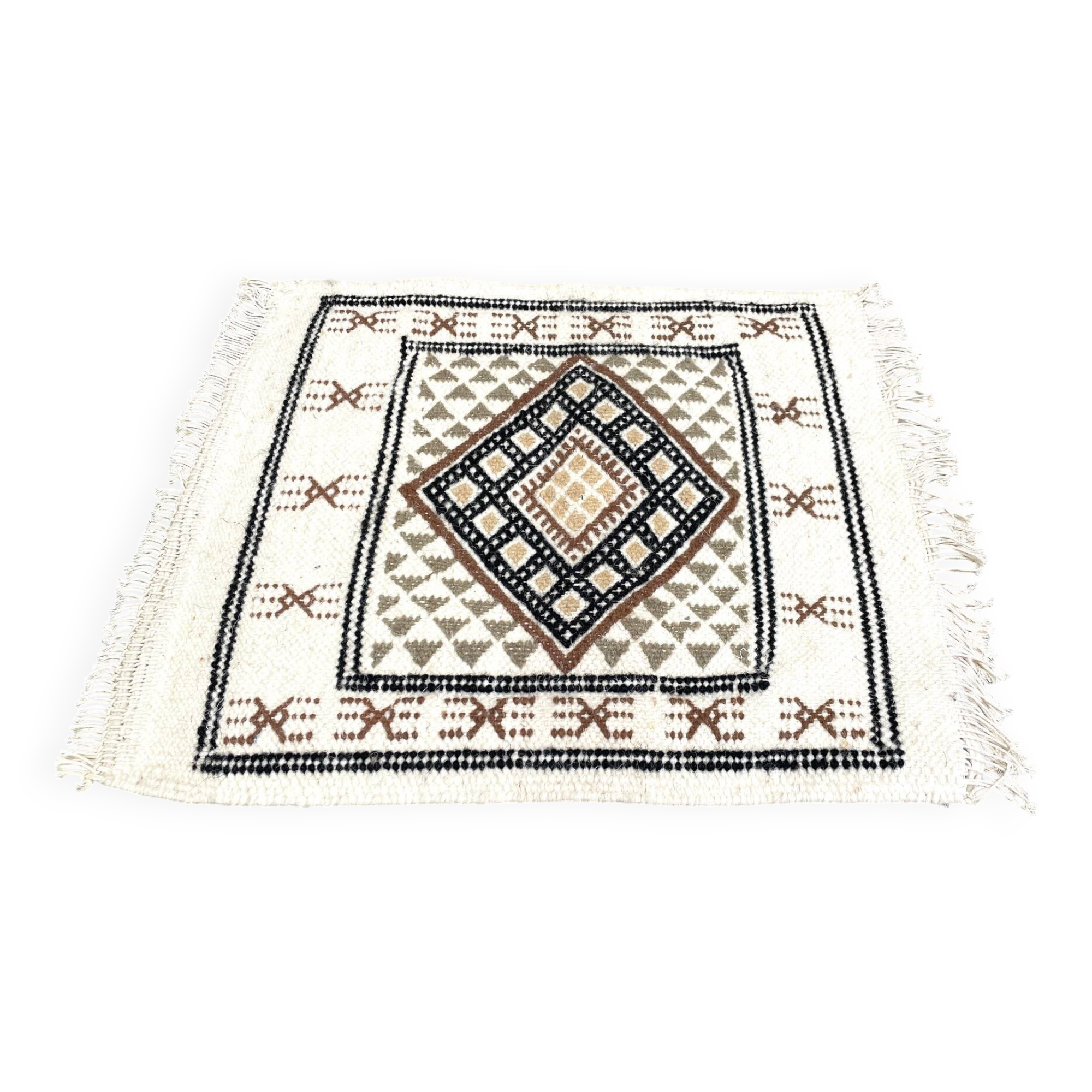 Vintage pure wool kilim rug