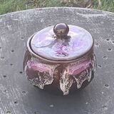 Coffee or tea service in enameled ceramic by Marius Giuge, artisan potter in Vallauris,