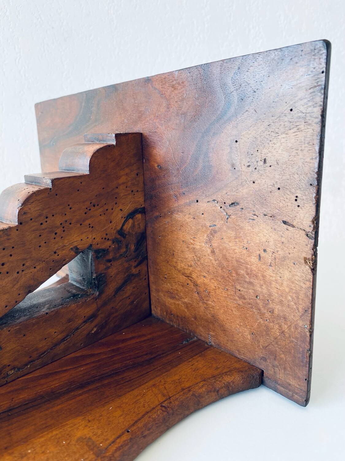 Antique wooden wall shelf
