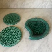 Ensemble de 3 dessous de plat en céramique de Vallauris