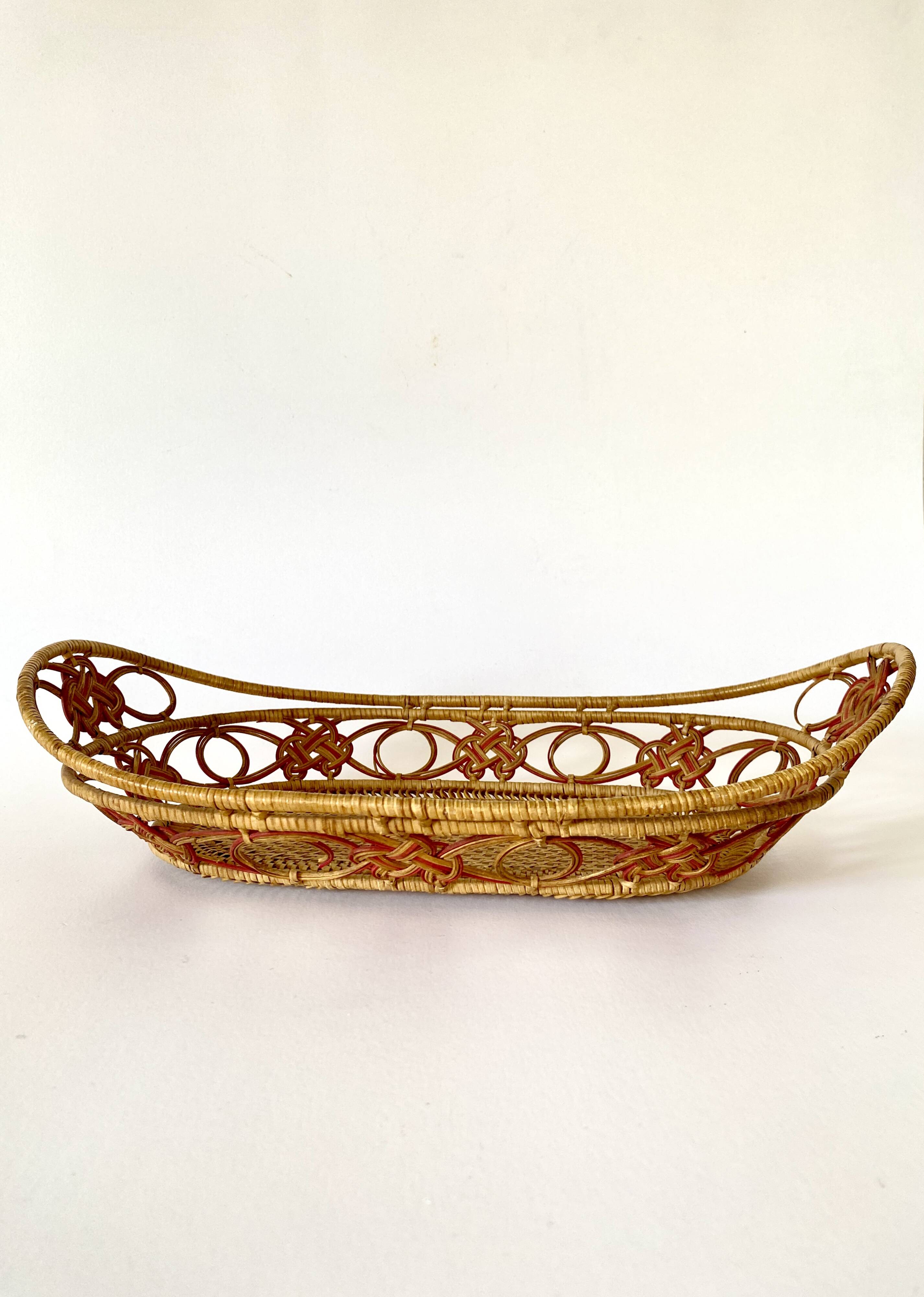 Basket of woven straws, 1900s