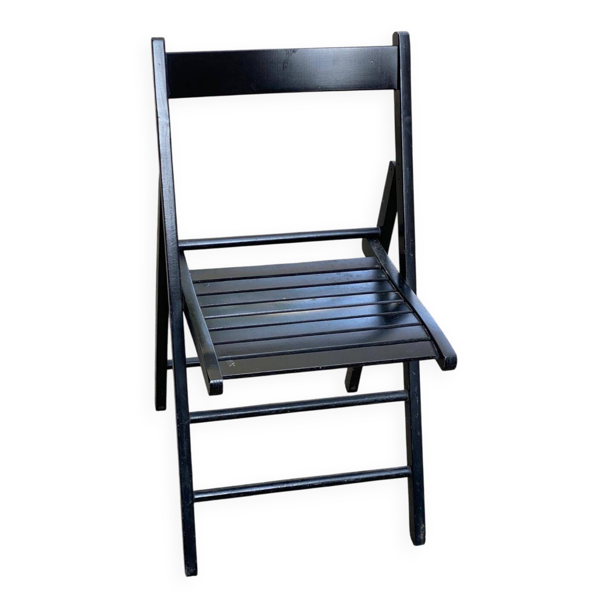 Scandinavian folding cane chair 1990