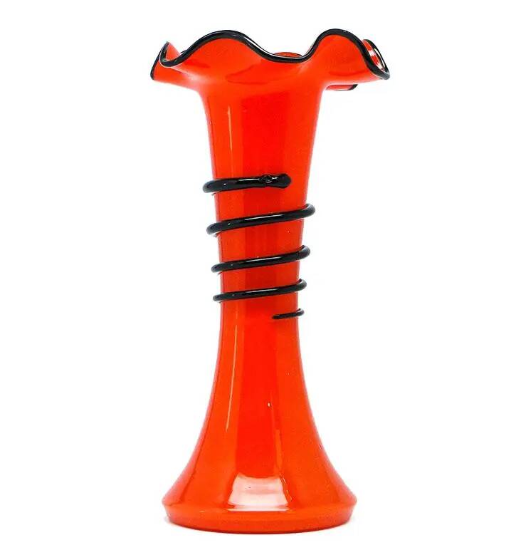 Tango vase, Art Deco, glass, Kralik, Czechoslovakia, 1930s