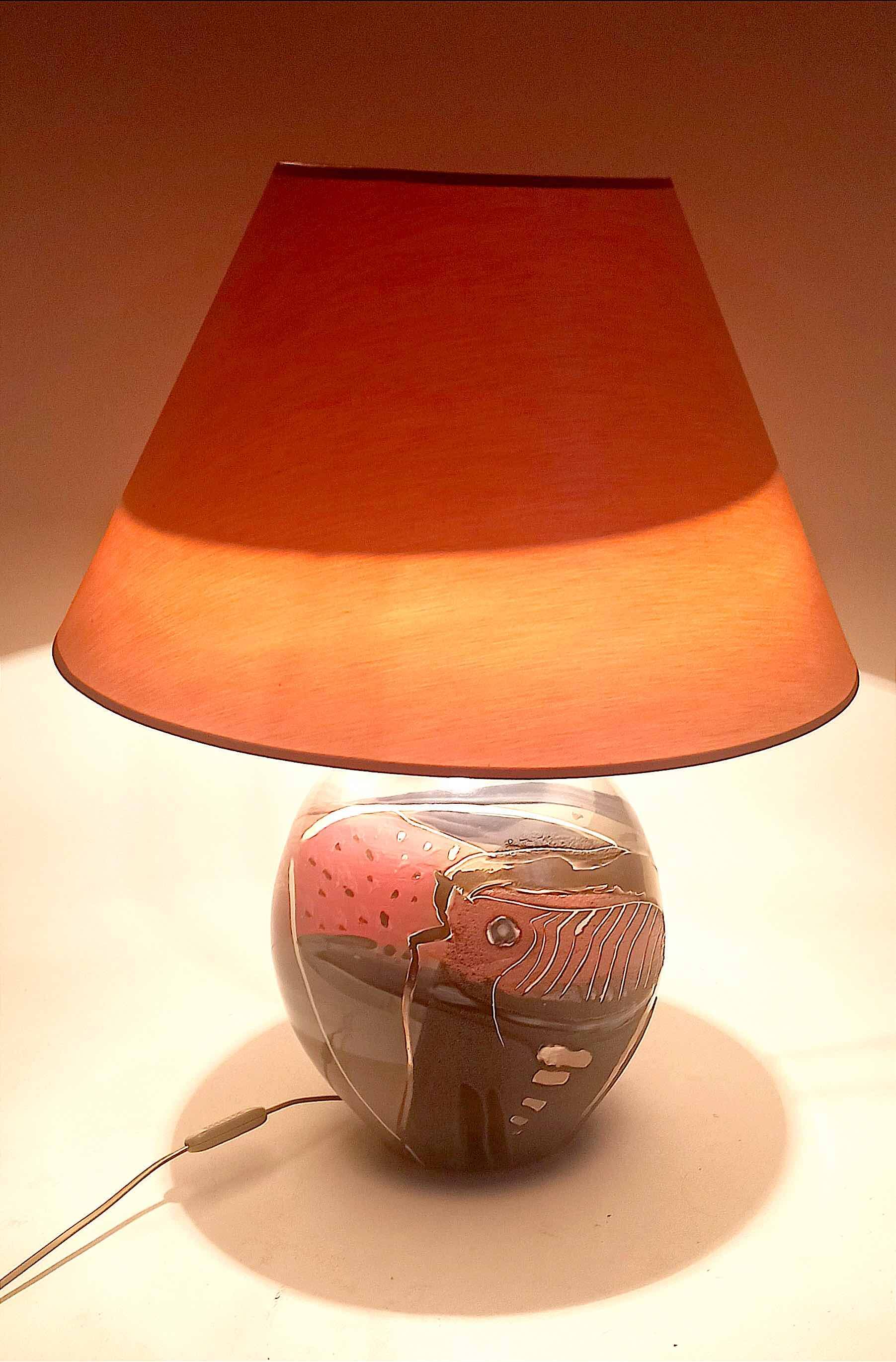 Vintage ceramic table lamp Height 61 cm