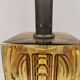 Older square hanging lamp with olive colored outer glass with inner shade of crystal glass