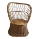 Chaise corbeille en rotin tressé