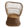 Chaise corbeille en rotin tressé