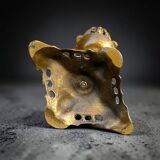 Dragon-styled floor ashtray – gilded brass – 1960s