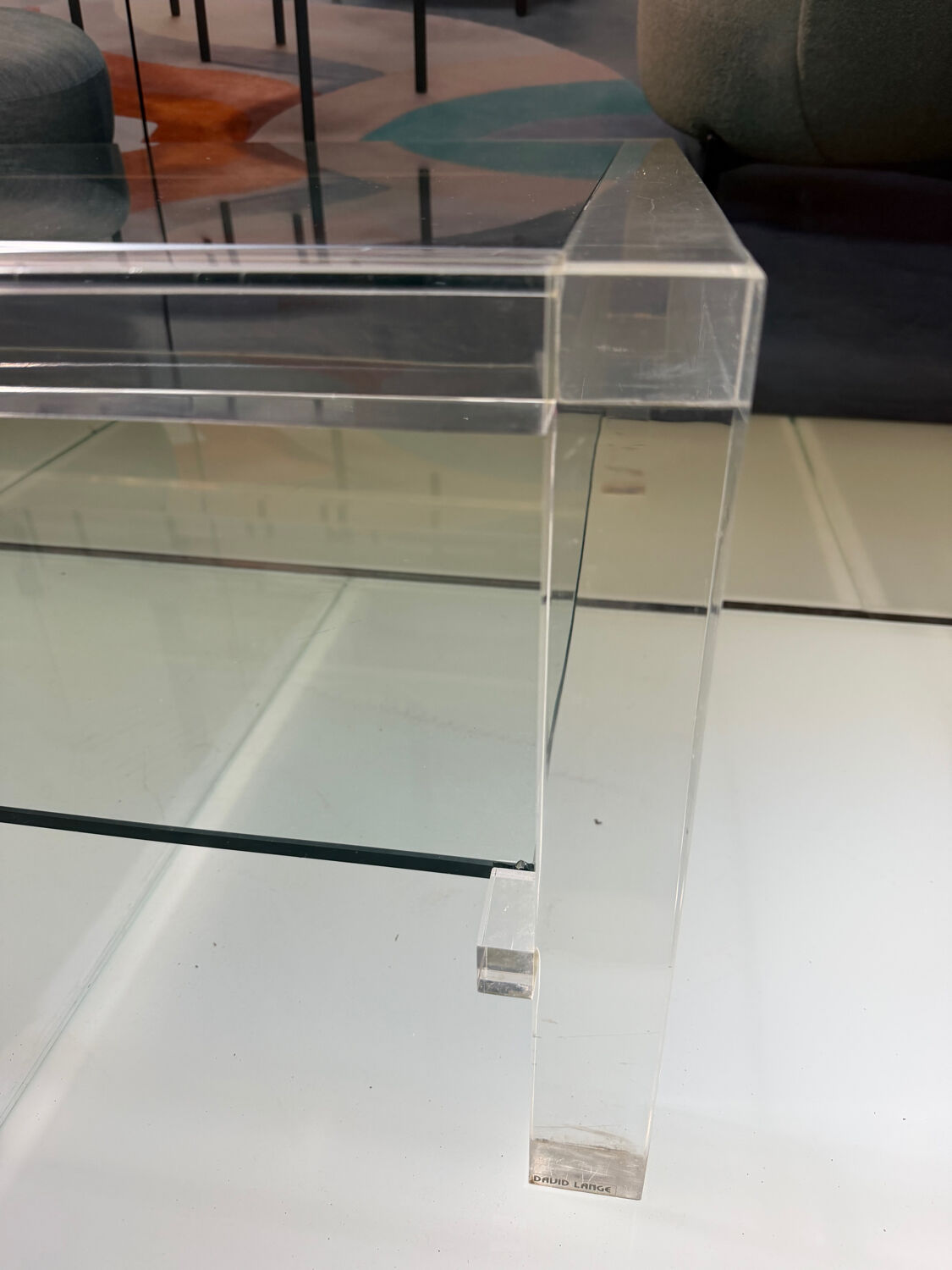 Table basse Altuglass et verre David Lange