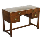 Vintage Military Campaign Desk with Leather Top from Harrods London