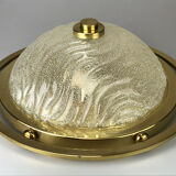 60s 70s Lamp Luminaire Plafoniere Flush Mount Ice Glass Space Age Design