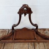 Console table wood and green marble from Aosta