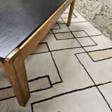Table basse vintage 1970" bois ardoise