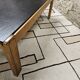 Vintage coffee table 1970" slate wood